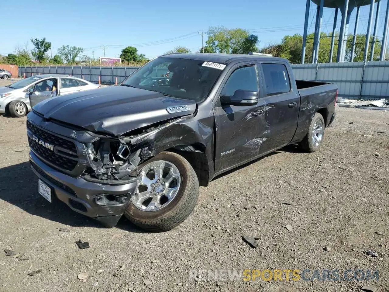 1 Photograph of a damaged car 1C6SRFMT6NN256750 RAM 1500 2022