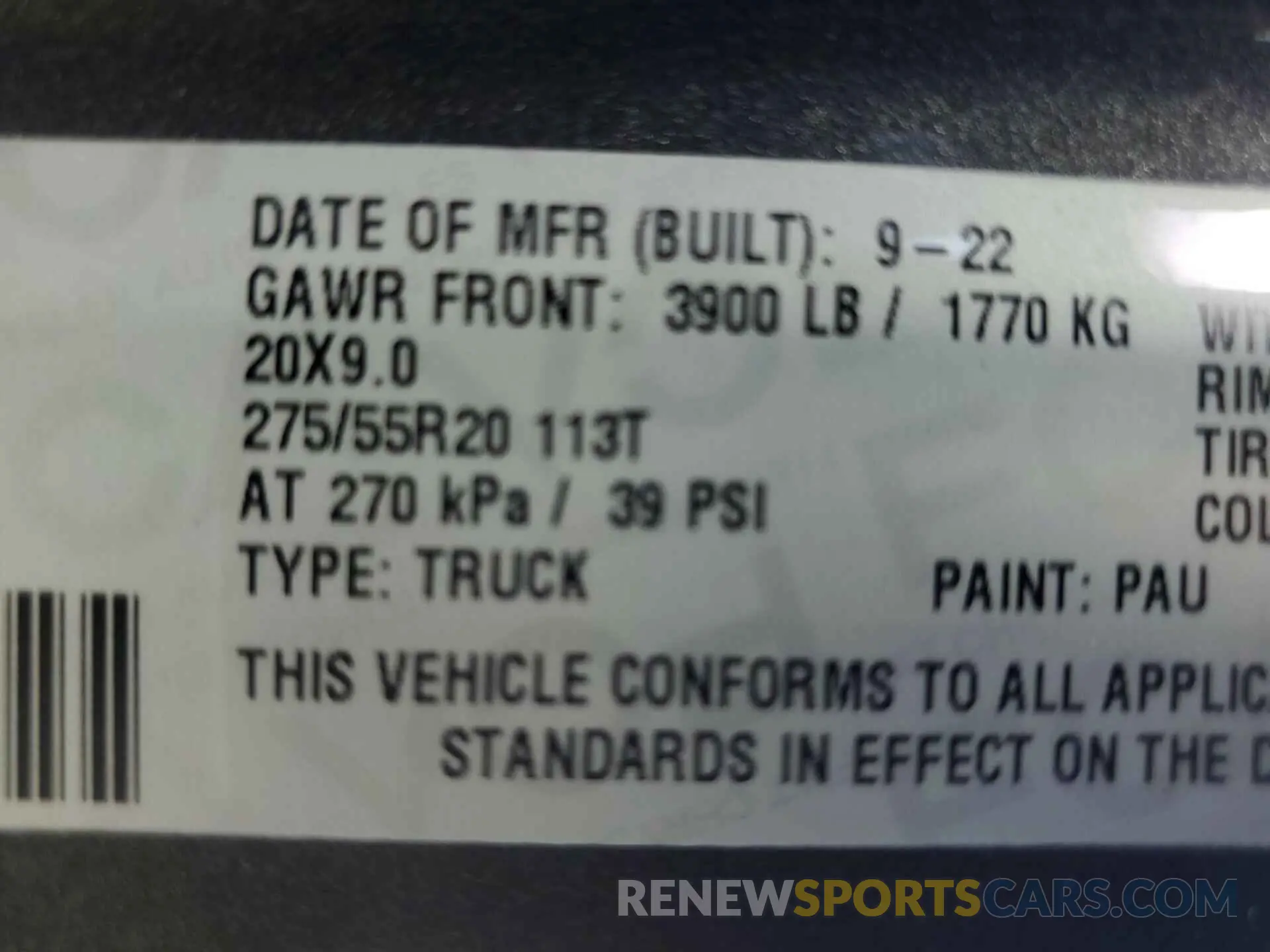 6 Photograph of a damaged car 1C6SRFRTXNN429307 RAM 1500 2022