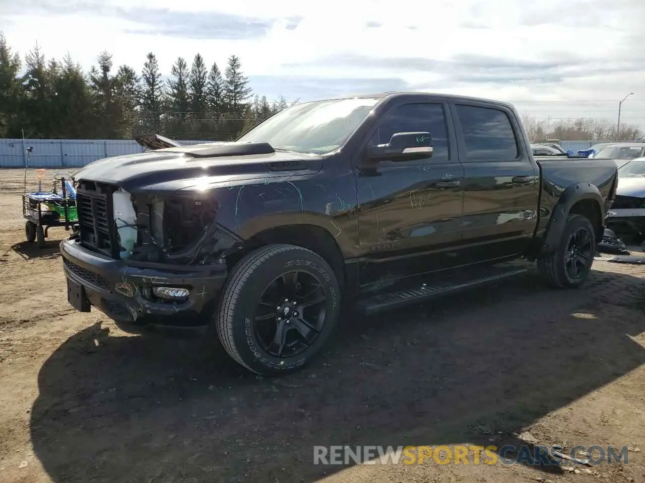 1 Photograph of a damaged car 1C6SRFVT5NN338550 RAM 1500 2022