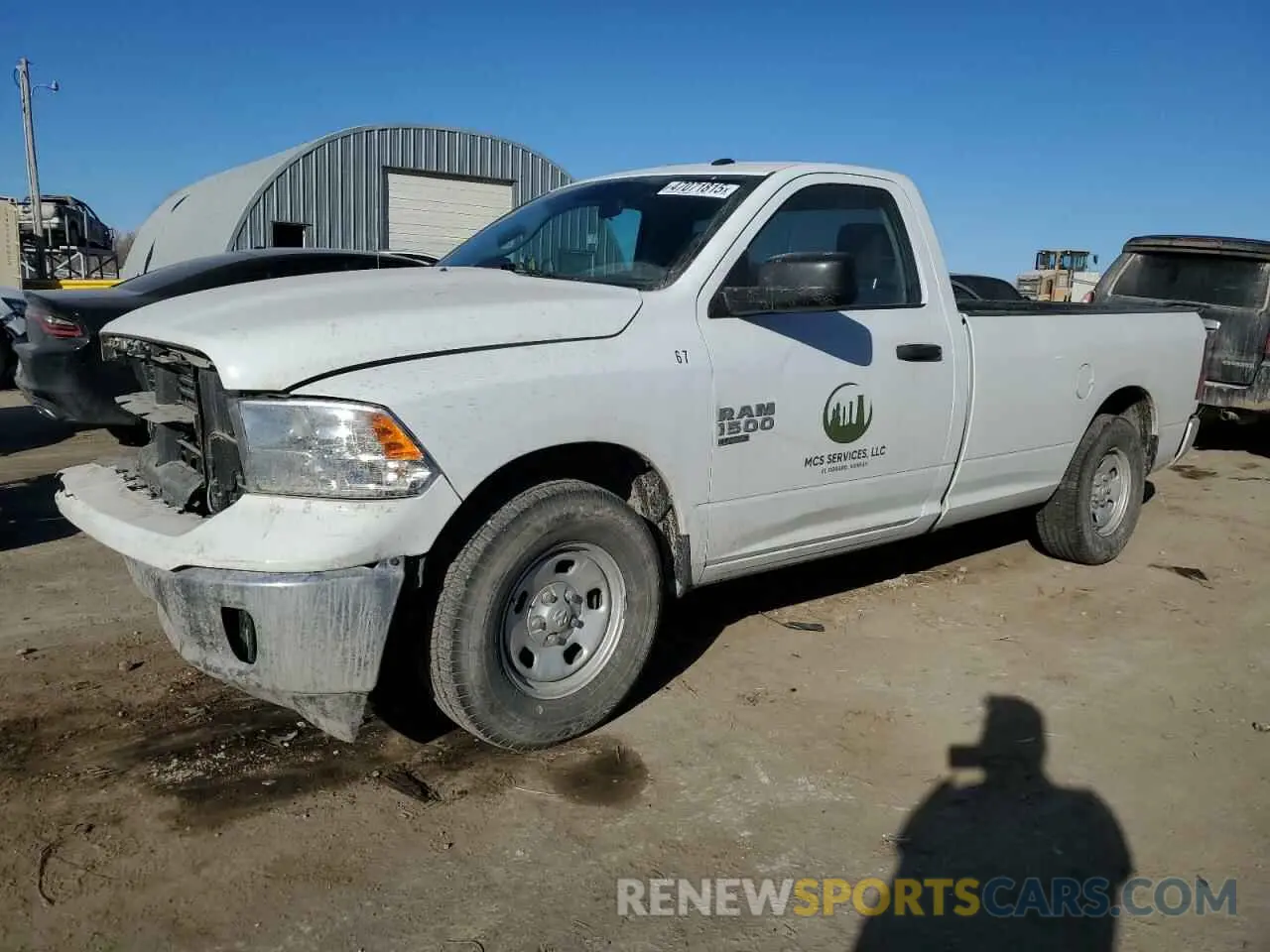 1 Photograph of a damaged car 3C6JR6DG2NG374477 RAM 1500 2022