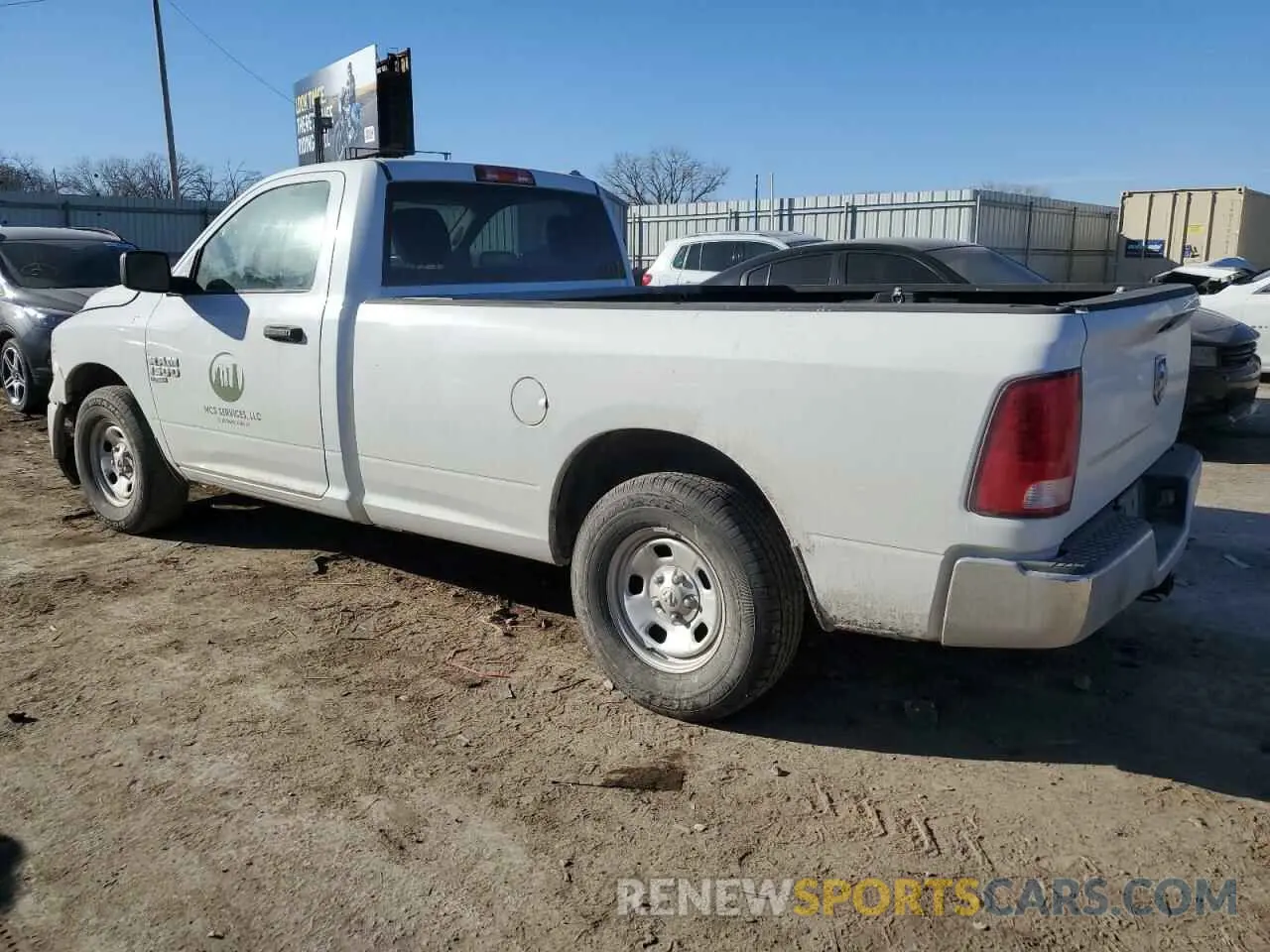 2 Photograph of a damaged car 3C6JR6DG2NG374477 RAM 1500 2022