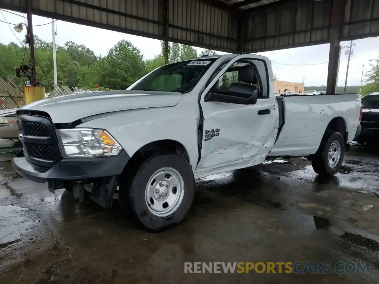 1 Photograph of a damaged car 3C6JR6DG5NG300972 RAM 1500 2022