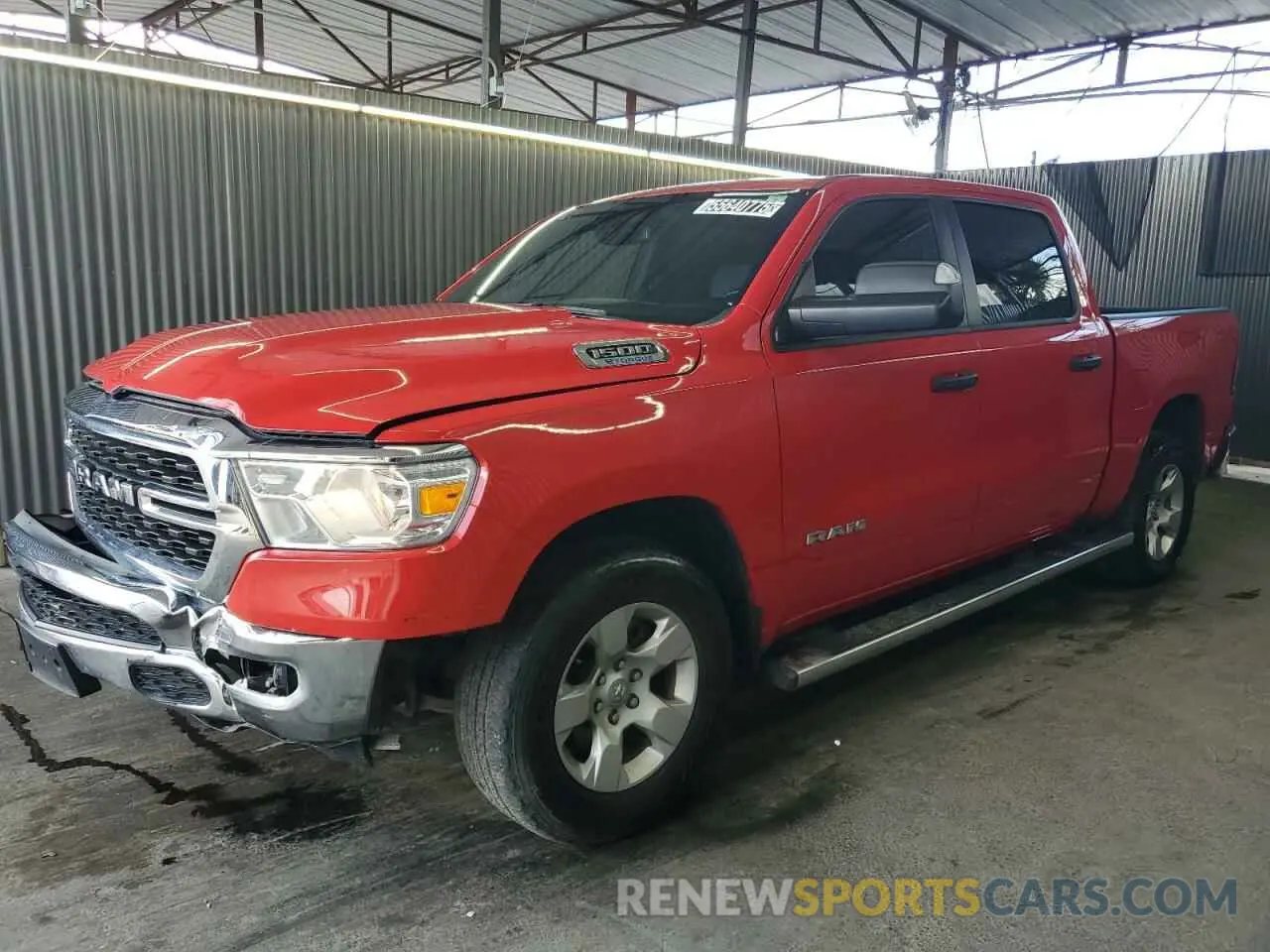1 Photograph of a damaged car 1C6RREFGXPN633205 RAM 1500 2023