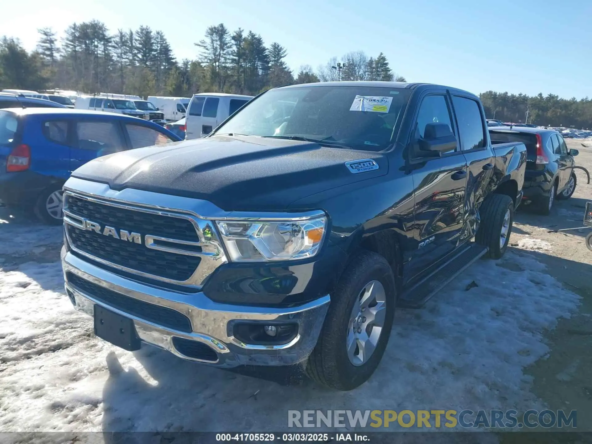 2 Photograph of a damaged car 1C6RRFFG6PN613653 RAM 1500 2023