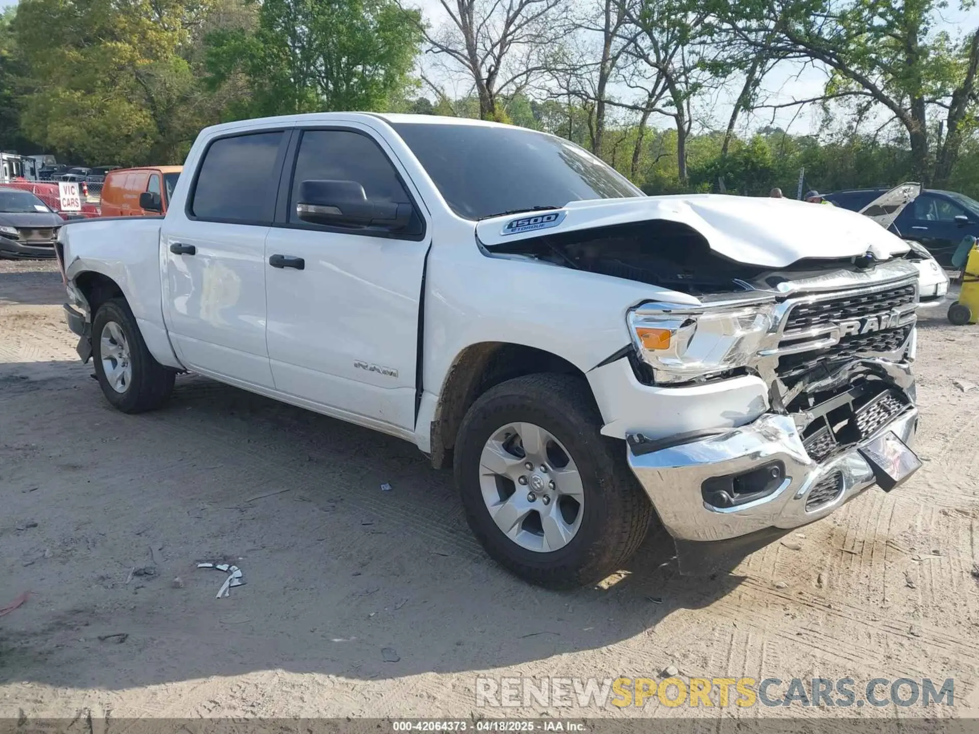 1 Photograph of a damaged car 1C6RRFFG6PN694458 RAM 1500 2023