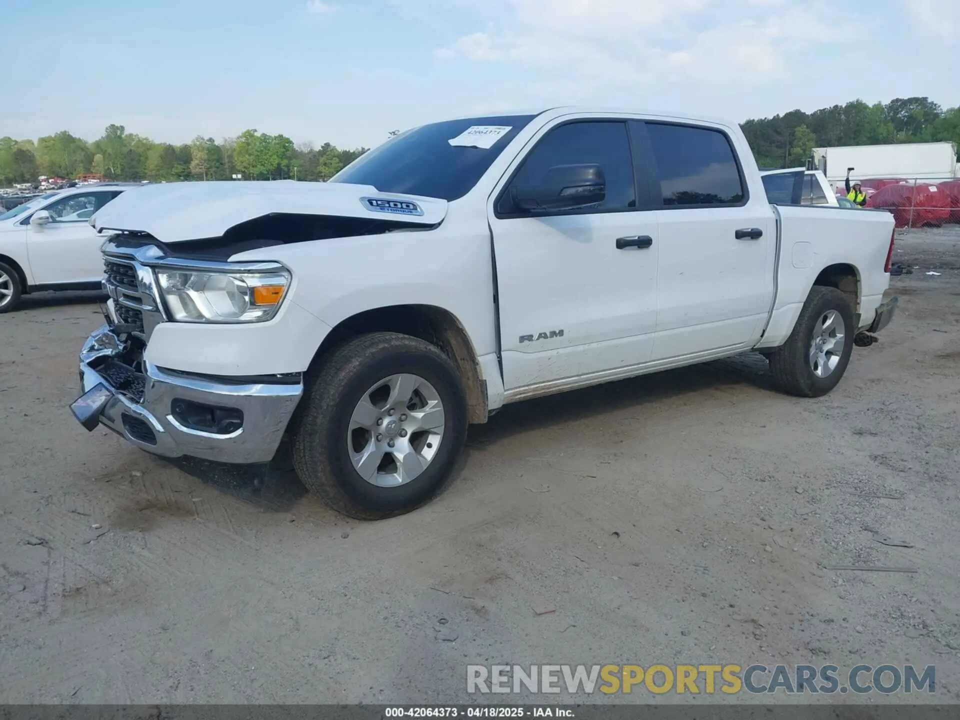 2 Photograph of a damaged car 1C6RRFFG6PN694458 RAM 1500 2023