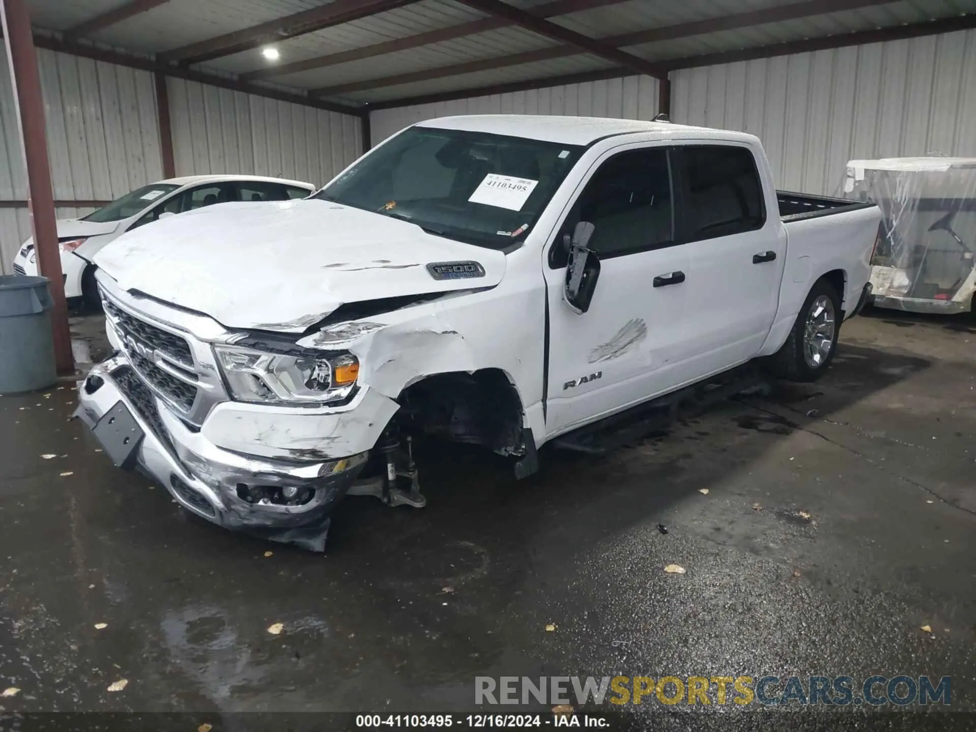 2 Photograph of a damaged car 1C6RRFFG7PN698664 RAM 1500 2023