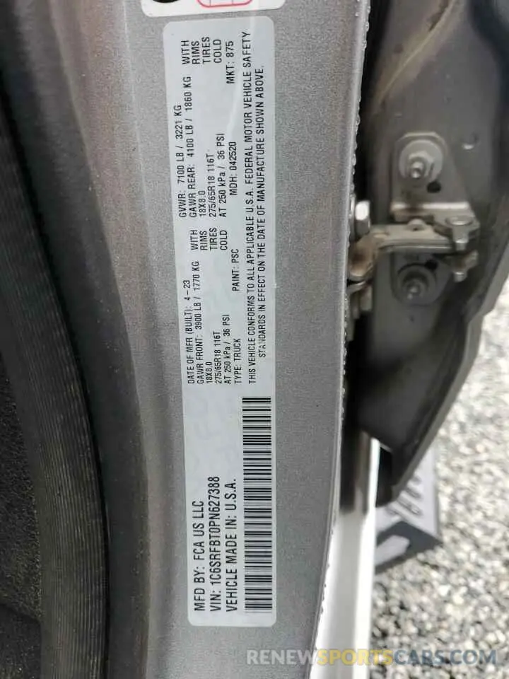 12 Photograph of a damaged car 1C6SRFBT0PN627388 RAM 1500 2023