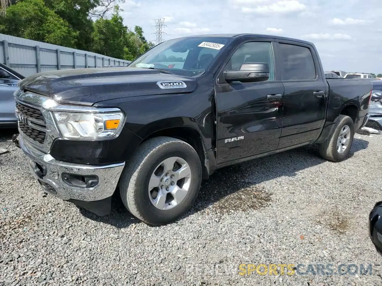 1 Photograph of a damaged car 1C6SRFFT2PN541011 RAM 1500 2023