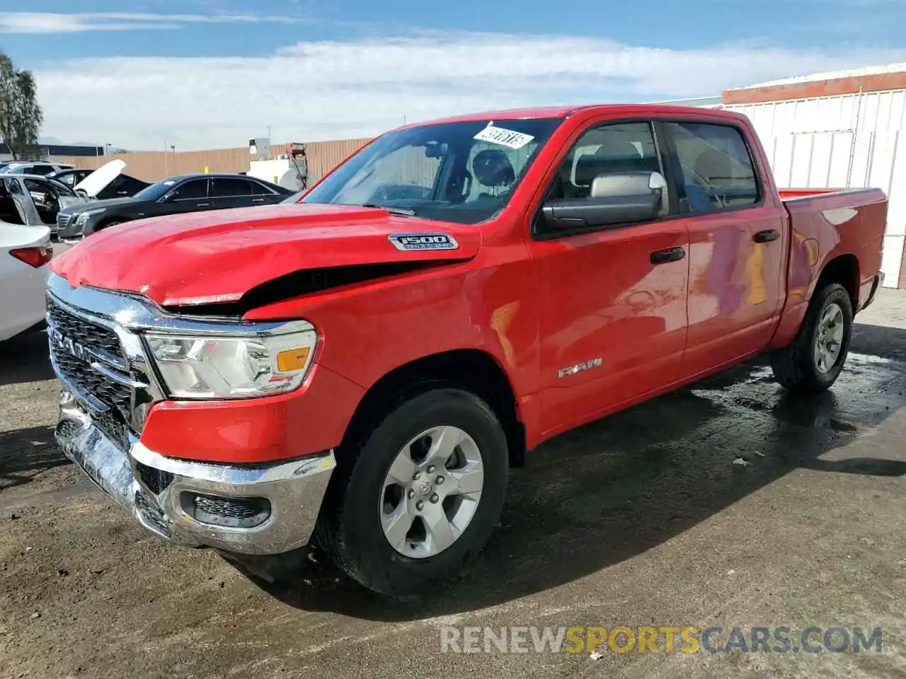 1 Photograph of a damaged car 1C6SRFFT2PN574235 RAM 1500 2023