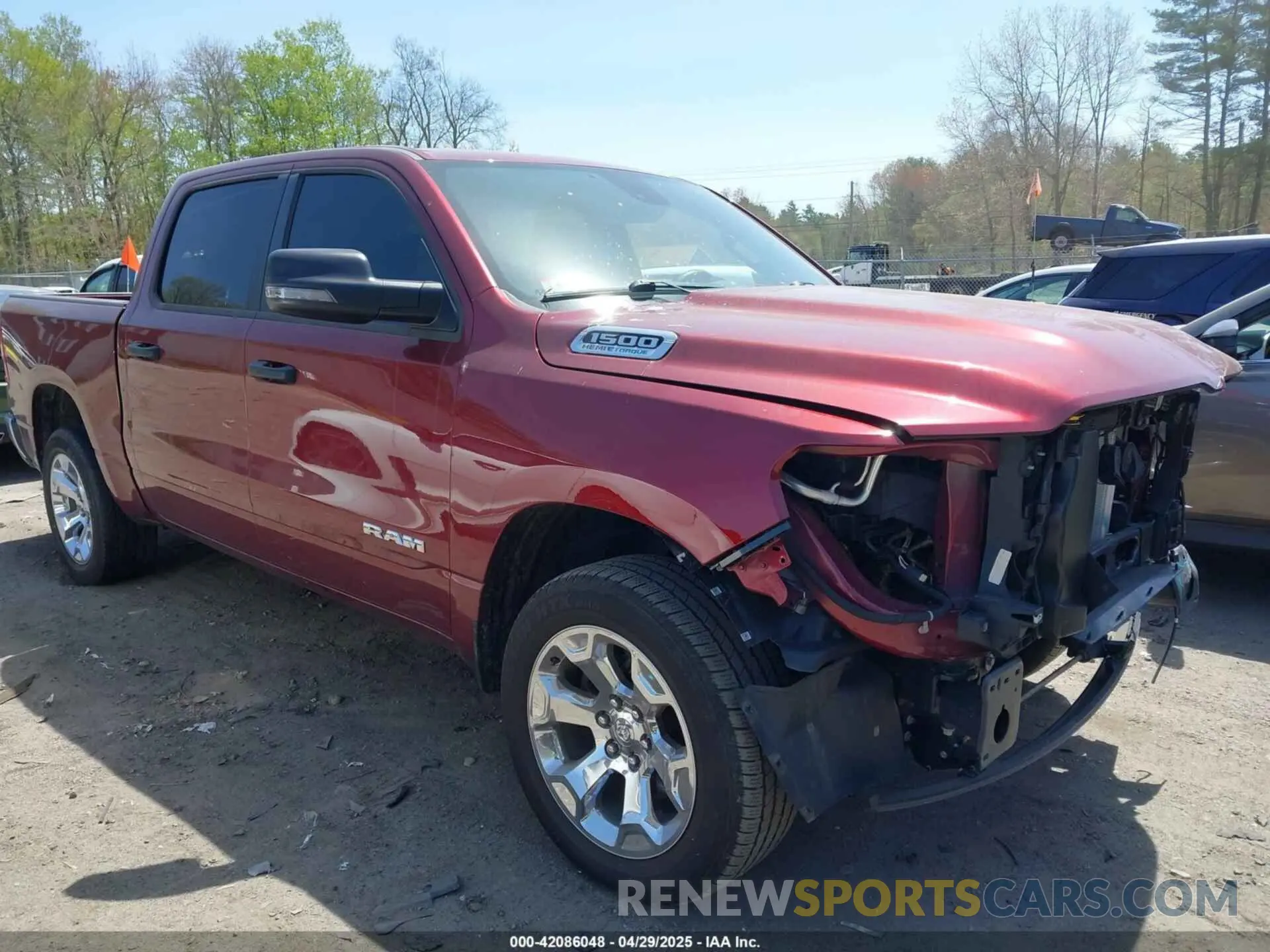1 Photograph of a damaged car 1C6SRFFT4PN688110 RAM 1500 2023