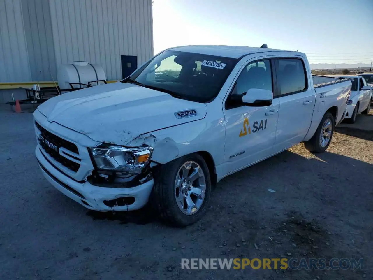 1 Photograph of a damaged car 1C6SRFFT7PN673195 RAM 1500 2023
