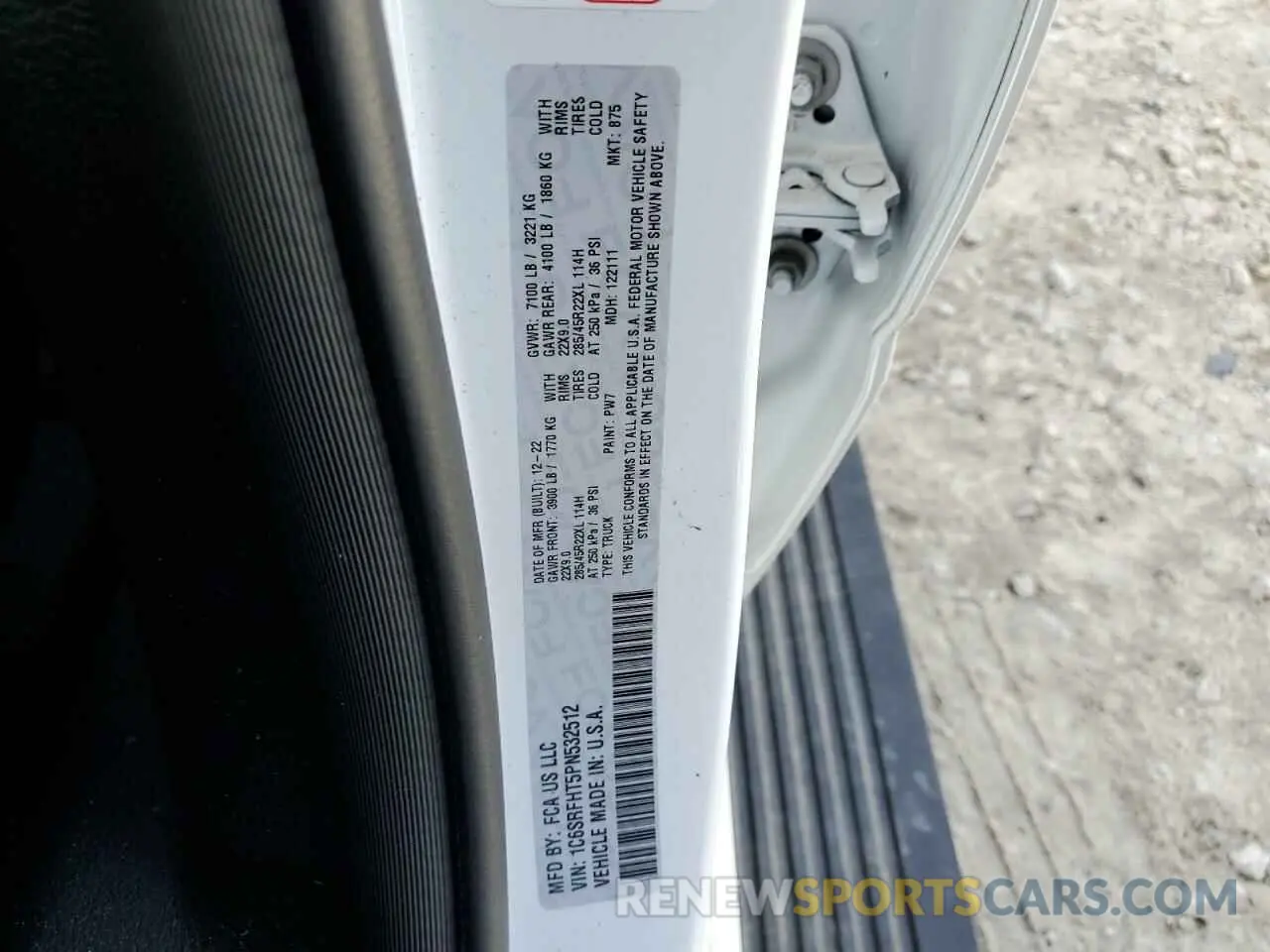 12 Photograph of a damaged car 1C6SRFHT5PN532512 RAM 1500 2023