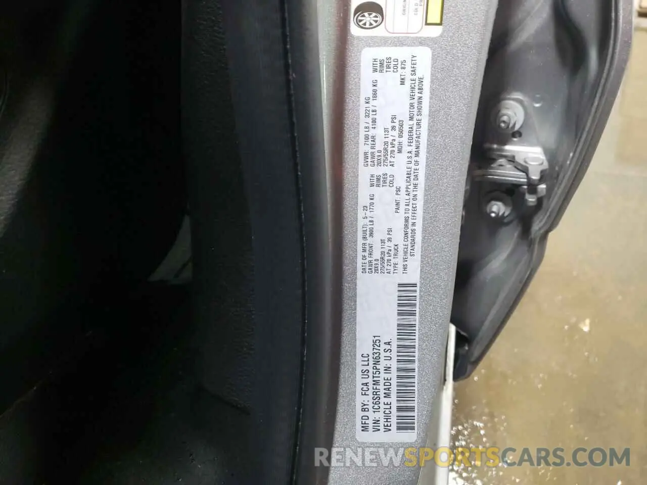 12 Photograph of a damaged car 1C6SRFMT5PN637251 RAM 1500 2023