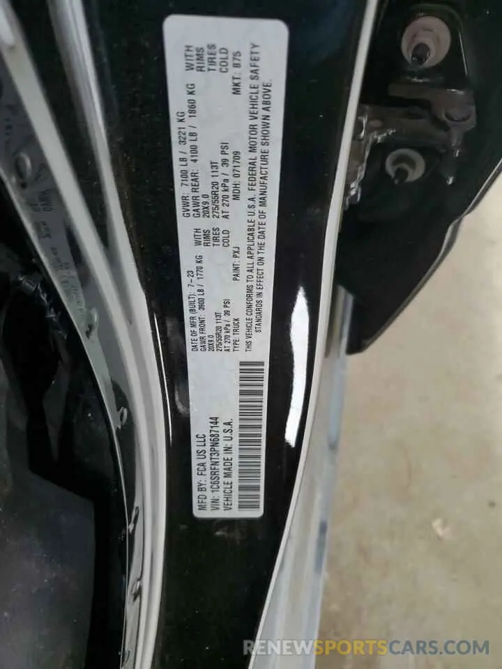 13 Photograph of a damaged car 1C6SRFNT3PN687144 RAM 1500 2023