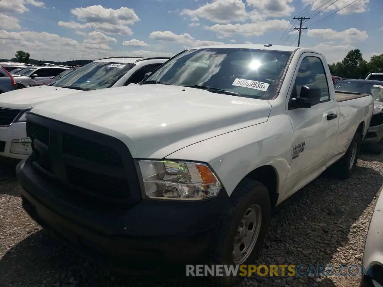 1 Photograph of a damaged car 3C6JR6DG3PG550150 RAM 1500 2023