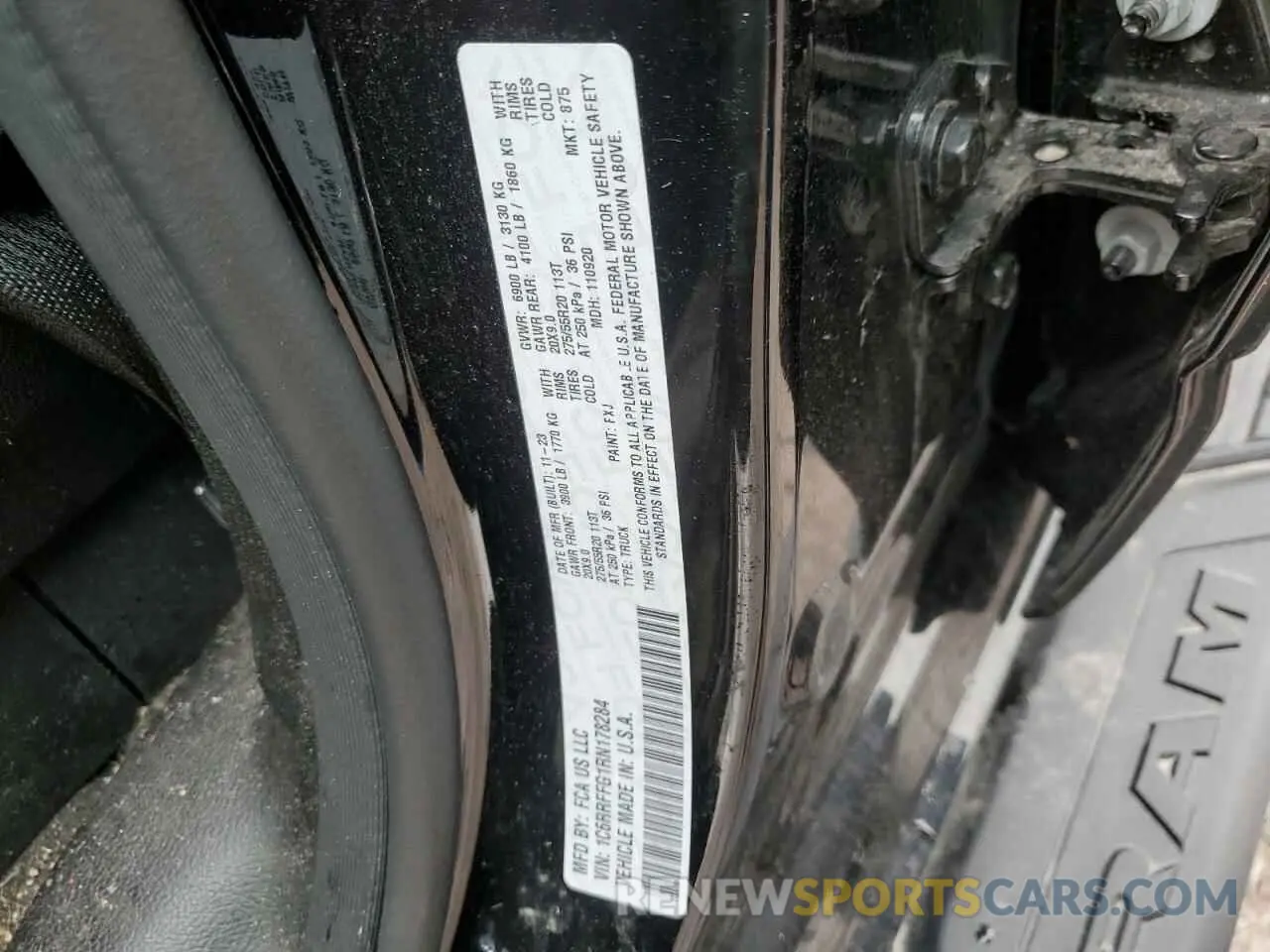 12 Photograph of a damaged car 1C6RRFFG1RN178284 RAM 1500 2024
