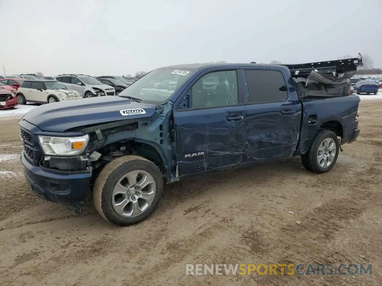 1 Photograph of a damaged car 1C6RRFFG9RN199058 RAM 1500 2024