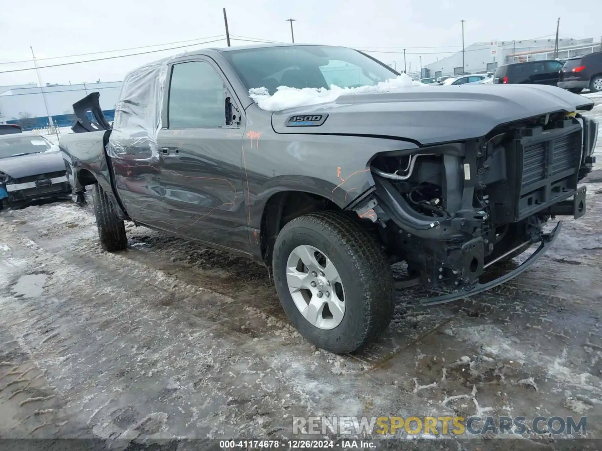 1 Photograph of a damaged car 1C6RRFGG9RN185594 RAM 1500 2024