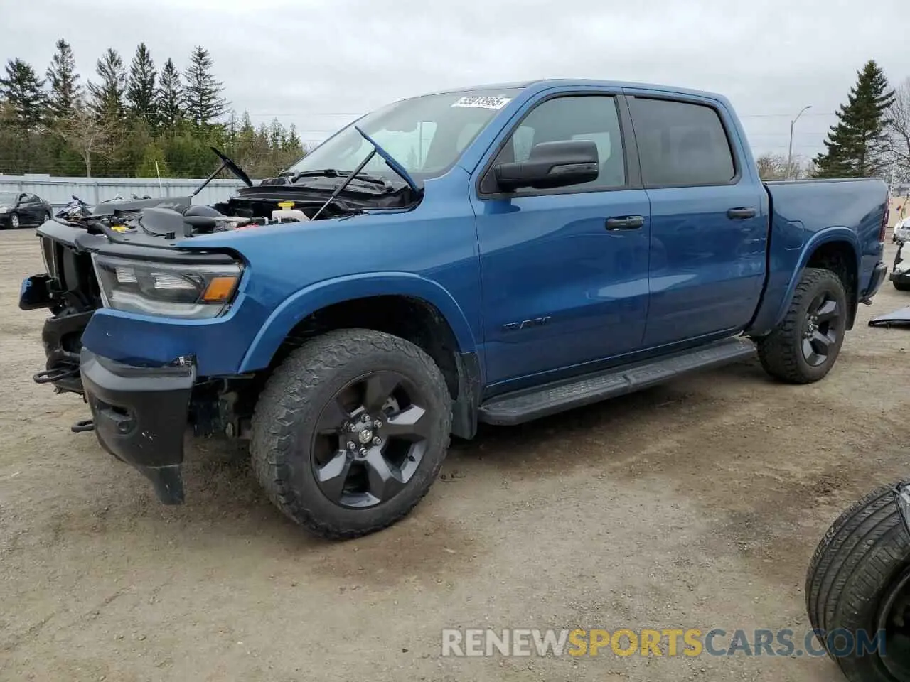 1 Photograph of a damaged car 1C6SRFFT1RN200802 RAM 1500 2024