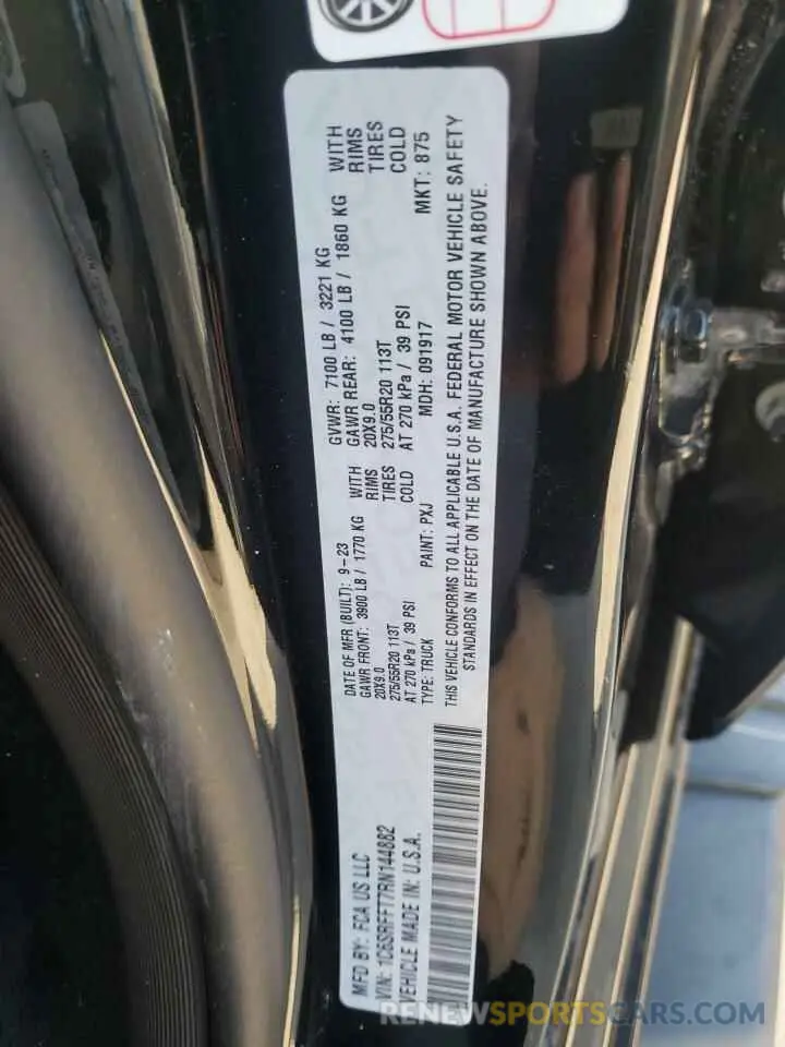 13 Photograph of a damaged car 1C6SRFFT7RN144882 RAM 1500 2024