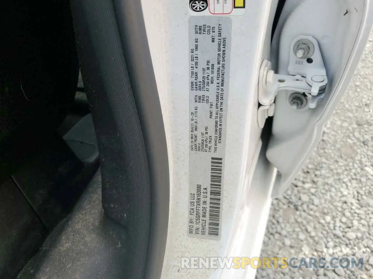 12 Photograph of a damaged car 1C6SRFFTXRN163880 RAM 1500 2024