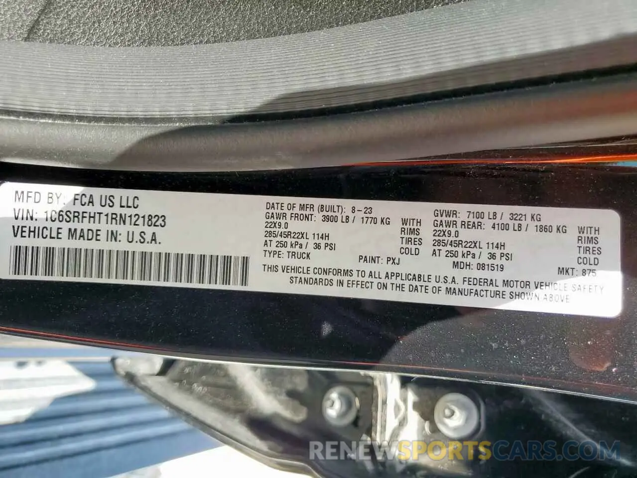 12 Photograph of a damaged car 1C6SRFHT1RN121823 RAM 1500 2024