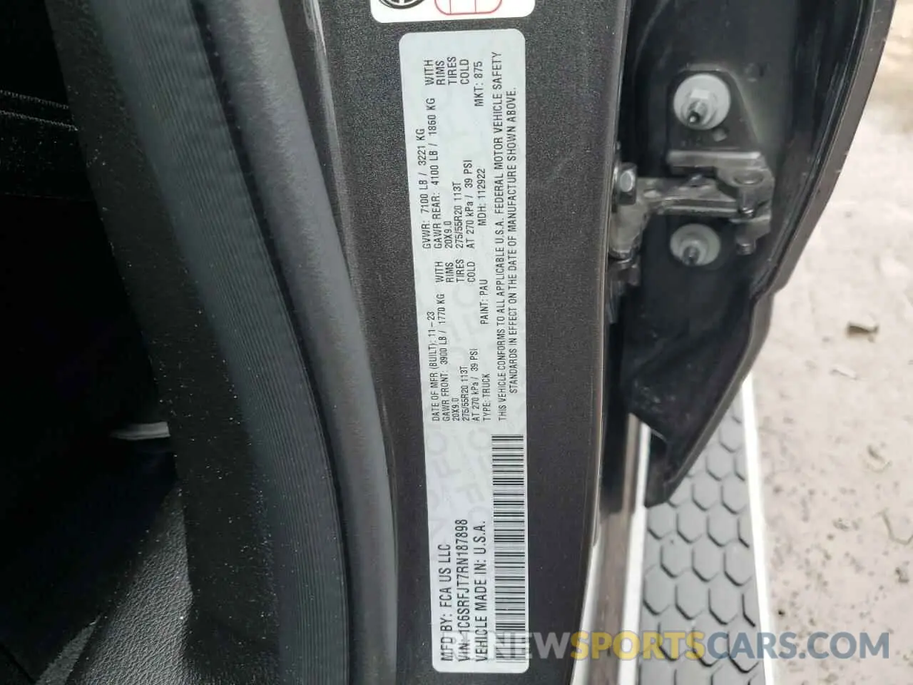 12 Photograph of a damaged car 1C6SRFJT7RN187898 RAM 1500 2024