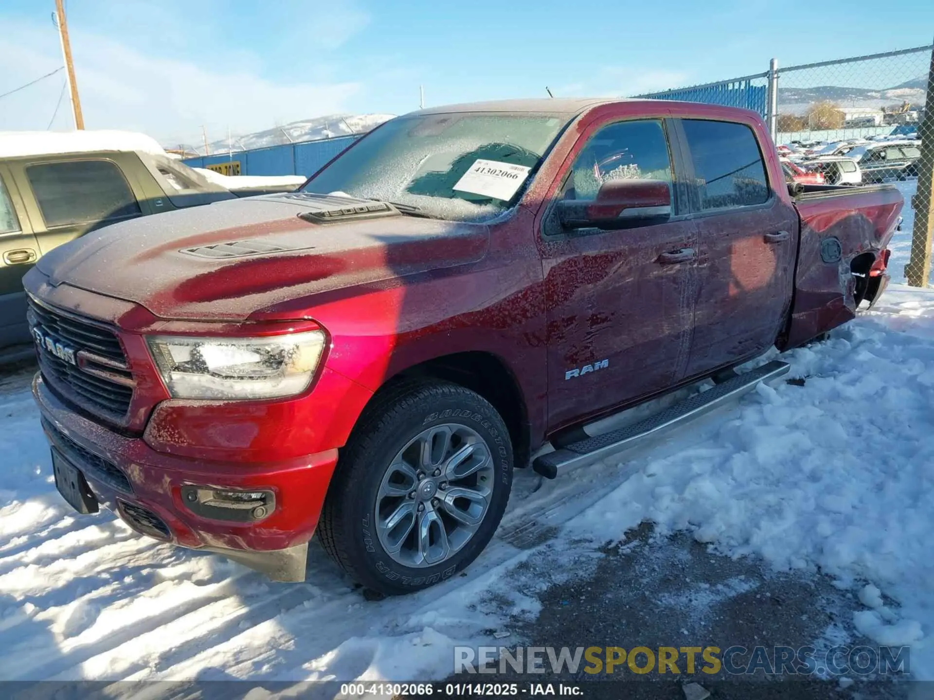 2 Photograph of a damaged car 1C6SRFRT9RN202860 RAM 1500 2024