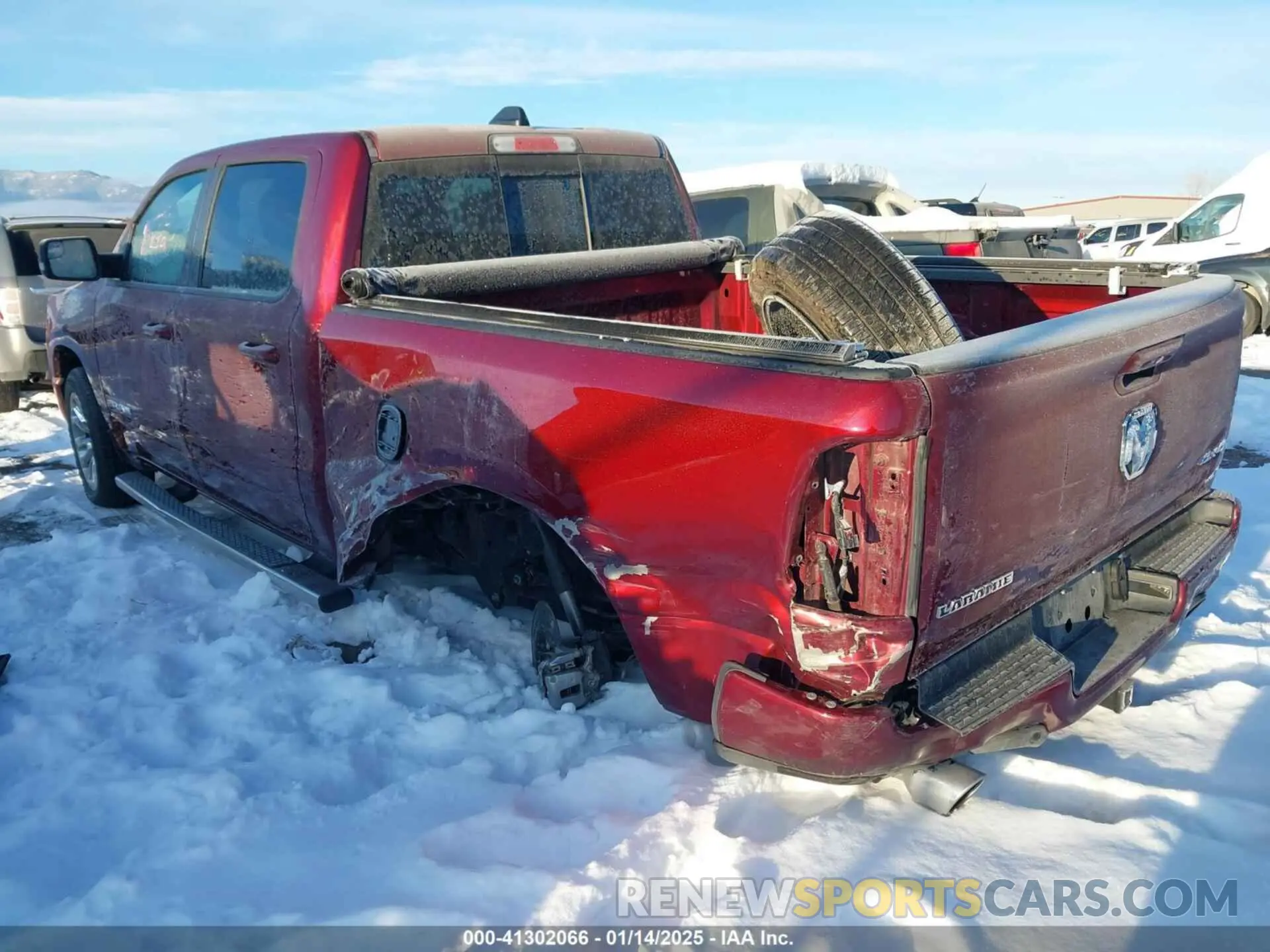 3 Photograph of a damaged car 1C6SRFRT9RN202860 RAM 1500 2024