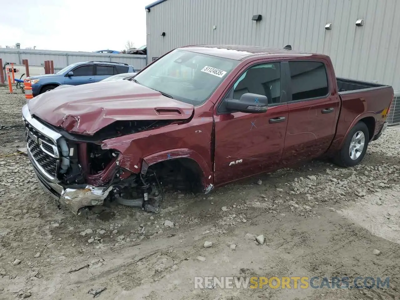 1 Photograph of a damaged car 1C6RRFFG0SN541020 RAM 1500 2025