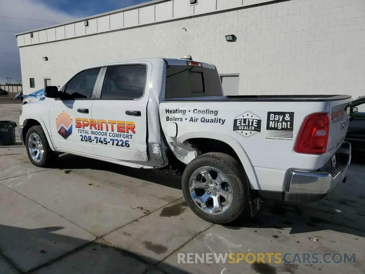 2 Photograph of a damaged car 1C6RRFFG1SN512741 RAM 1500 2025