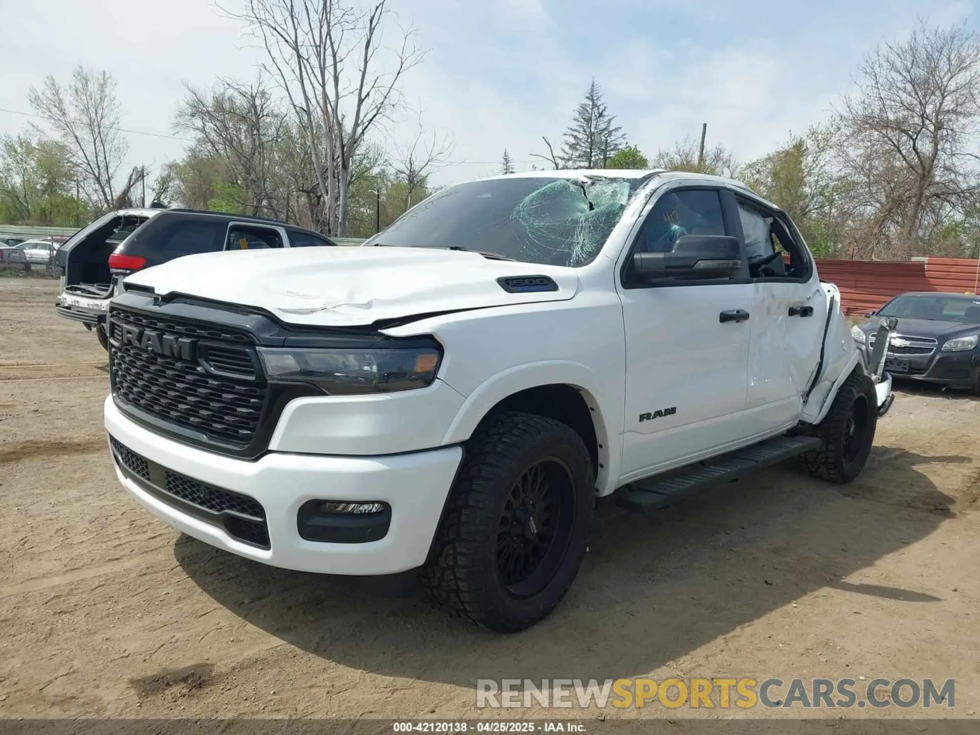 2 Photograph of a damaged car 1C6RRFFG8SN544022 RAM 1500 2025