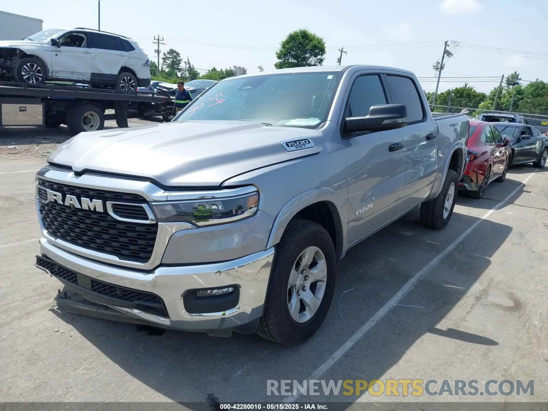 2 Photograph of a damaged car 1C6SRFFP4SN584213 RAM 1500 2025