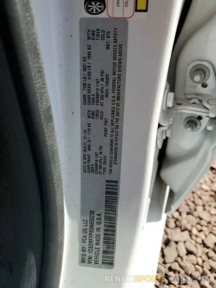 13 Photograph of a damaged car 1C6SRFFP8SN656238 RAM 1500 2025