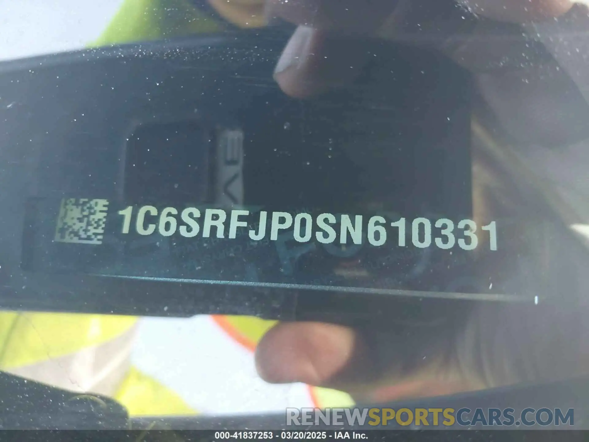 9 Photograph of a damaged car 1C6SRFJP0SN610331 RAM 1500 2025