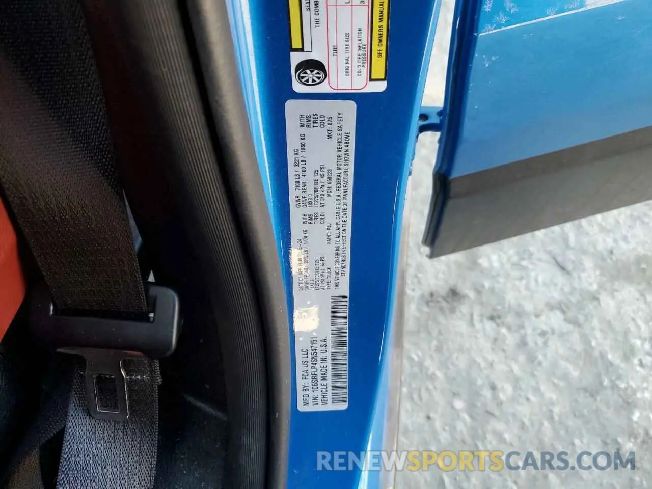 12 Photograph of a damaged car 1C6SRFLP4SN547151 RAM 1500 2025