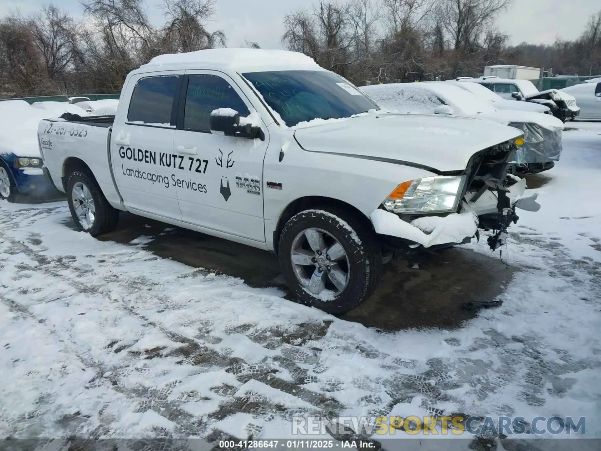 1 Photograph of a damaged car 1C6RR6LT9KS563682 RAM 1500 CLASSIC 2019