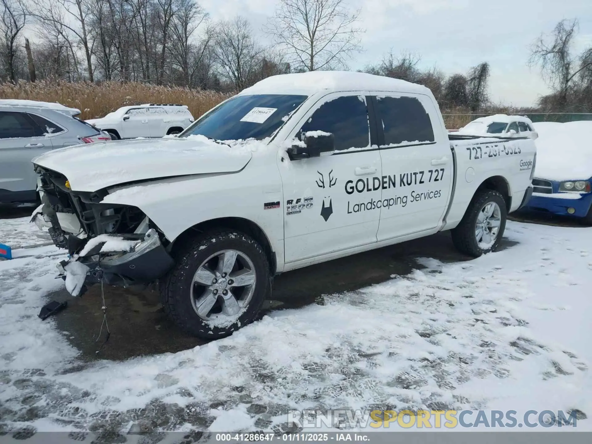 2 Photograph of a damaged car 1C6RR6LT9KS563682 RAM 1500 CLASSIC 2019