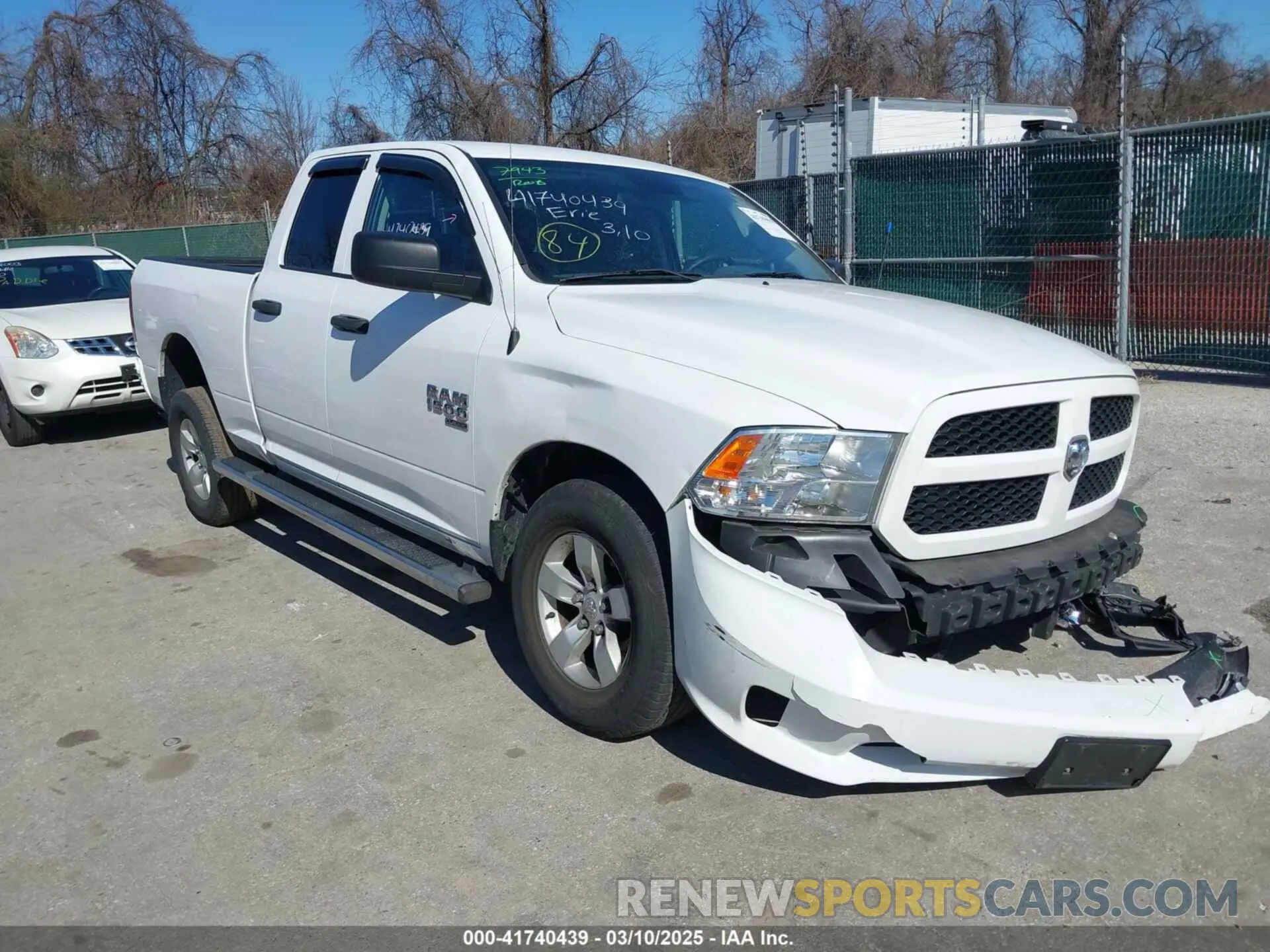 1 Photograph of a damaged car 1C6RR7FG0KS532230 RAM 1500 CLASSIC 2019
