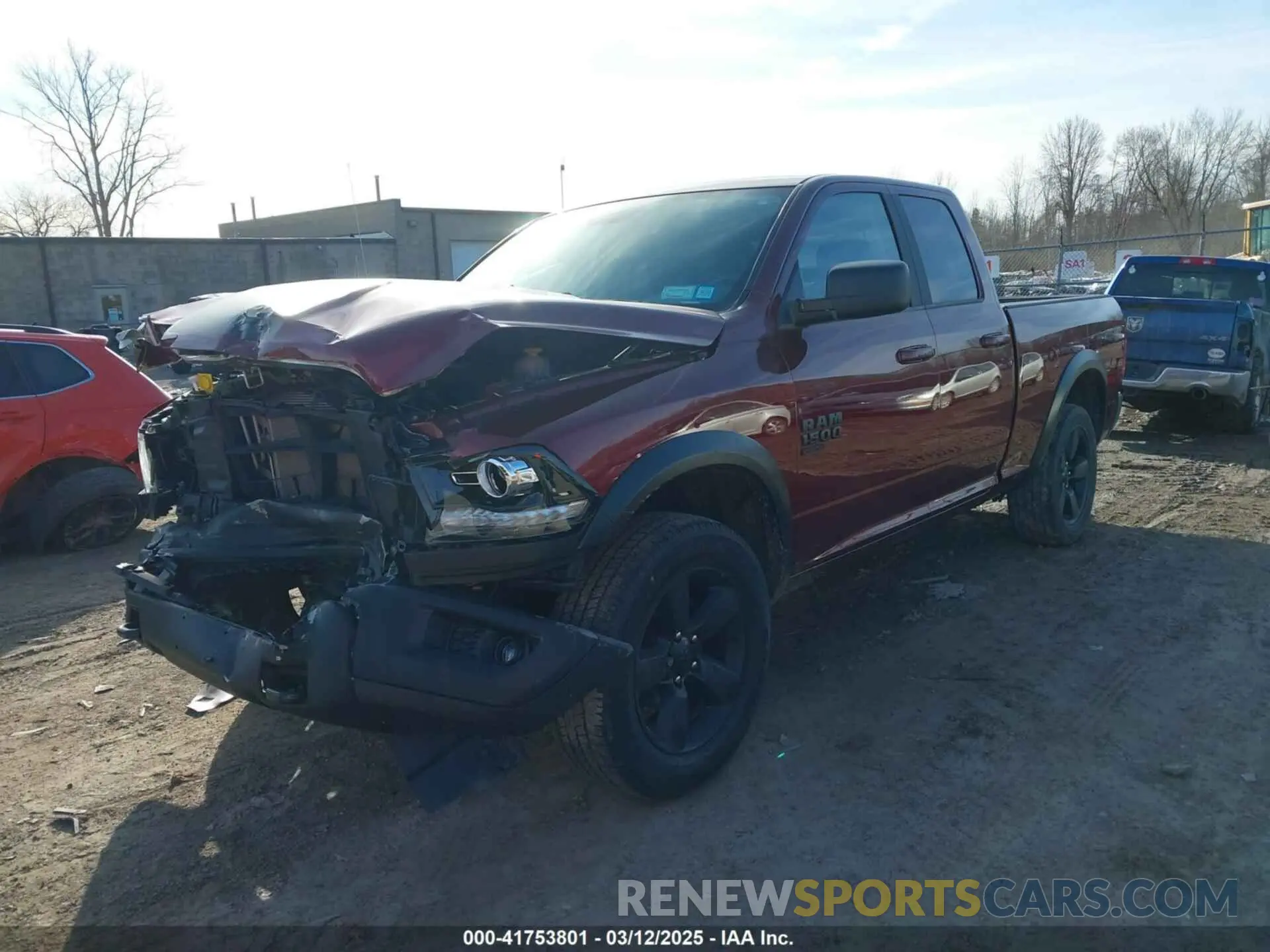 2 Photograph of a damaged car 1C6RR7GG3KS666230 RAM 1500 CLASSIC 2019