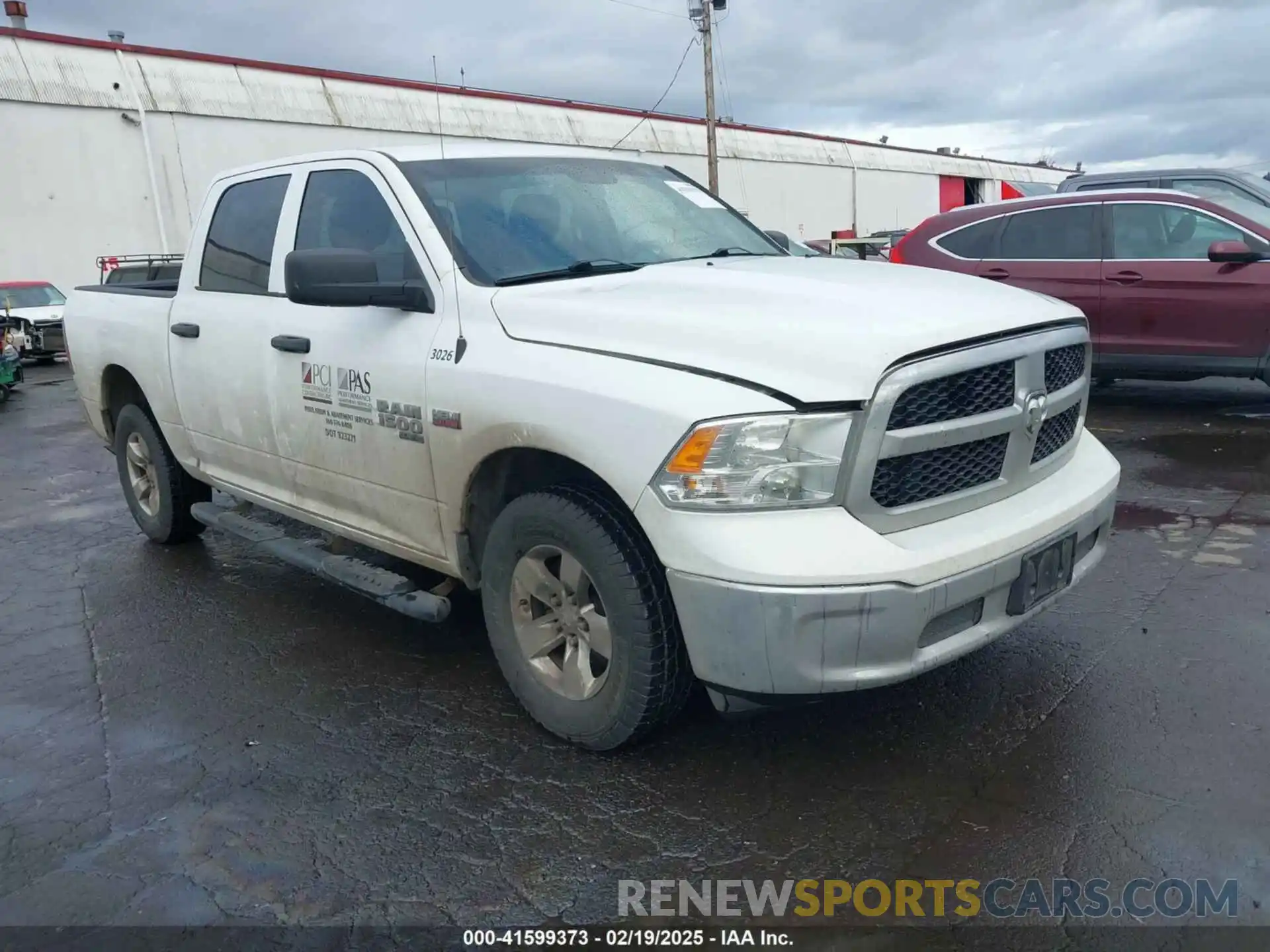 1 Photograph of a damaged car 1C6RR7KT5KS500926 RAM 1500 CLASSIC 2019