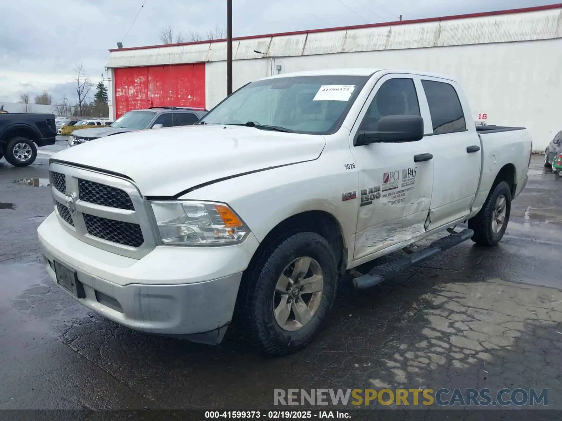 2 Photograph of a damaged car 1C6RR7KT5KS500926 RAM 1500 CLASSIC 2019