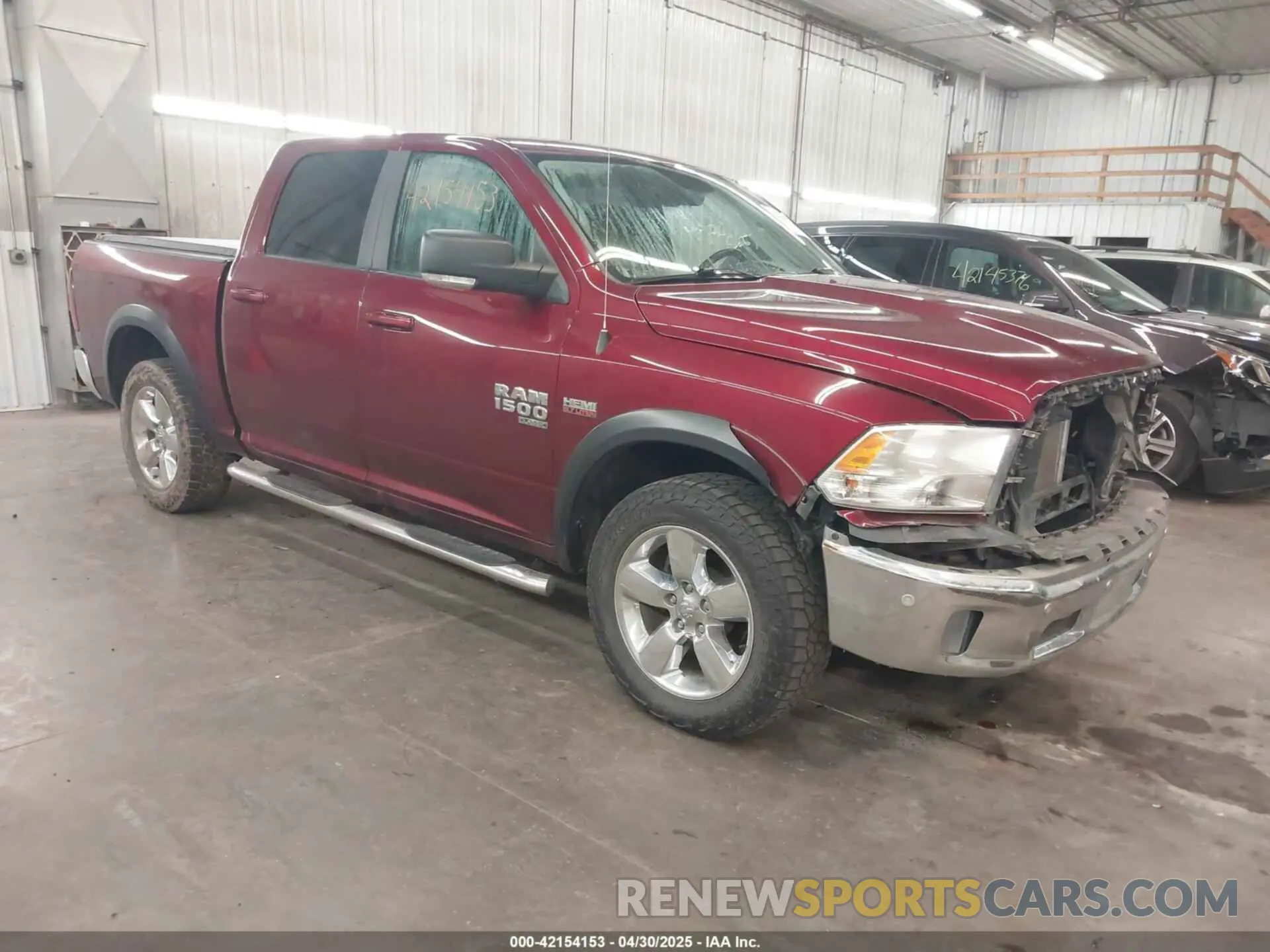 1 Photograph of a damaged car 1C6RR7LT2KS735542 RAM 1500 CLASSIC 2019