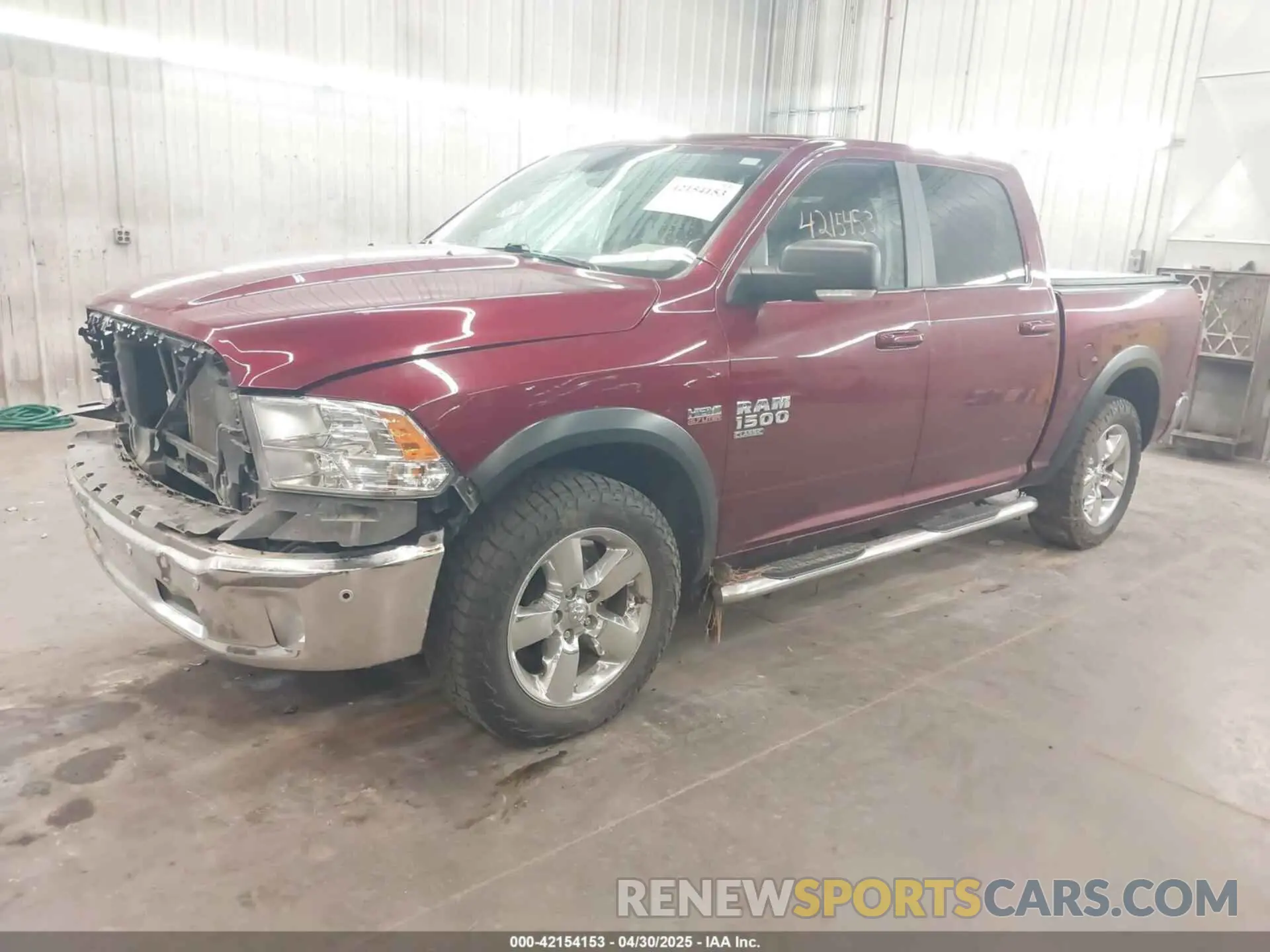 2 Photograph of a damaged car 1C6RR7LT2KS735542 RAM 1500 CLASSIC 2019