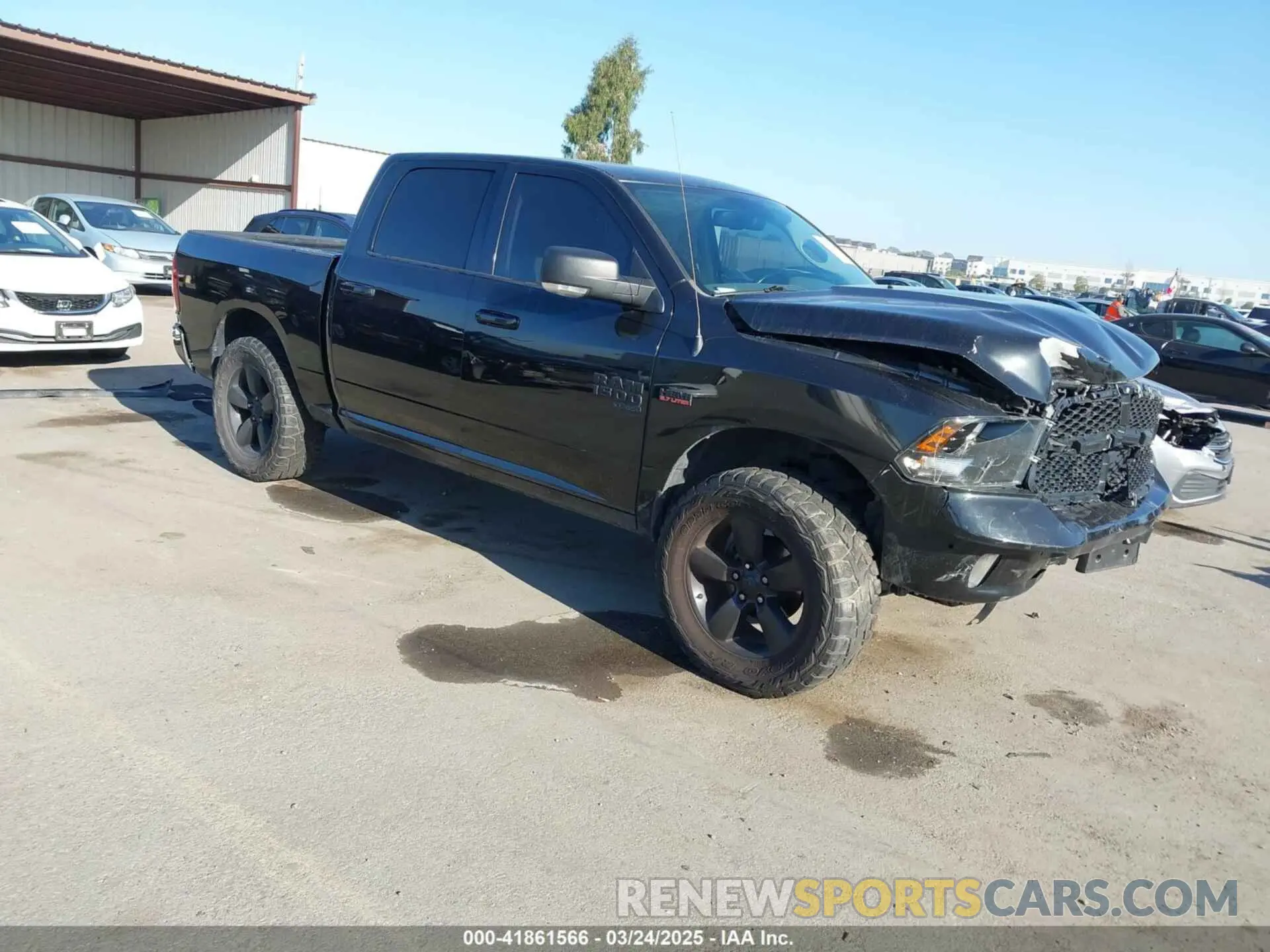 1 Photograph of a damaged car 1C6RR7LT3KS534975 RAM 1500 CLASSIC 2019