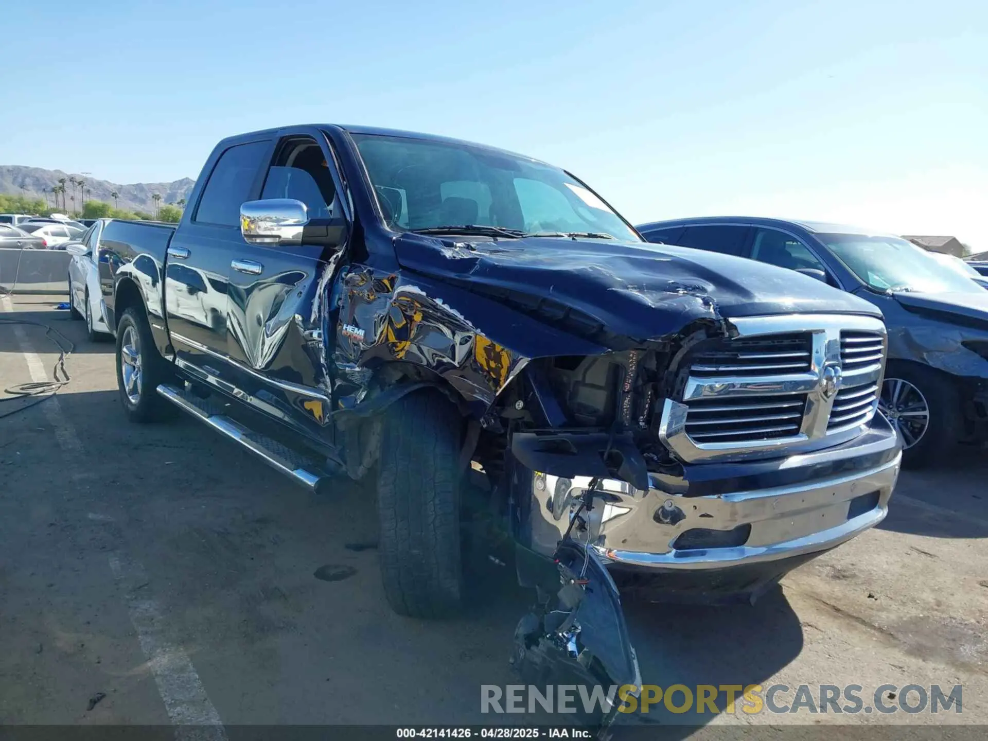 1 Photograph of a damaged car 1C6RR7LT3KS600134 RAM 1500 CLASSIC 2019