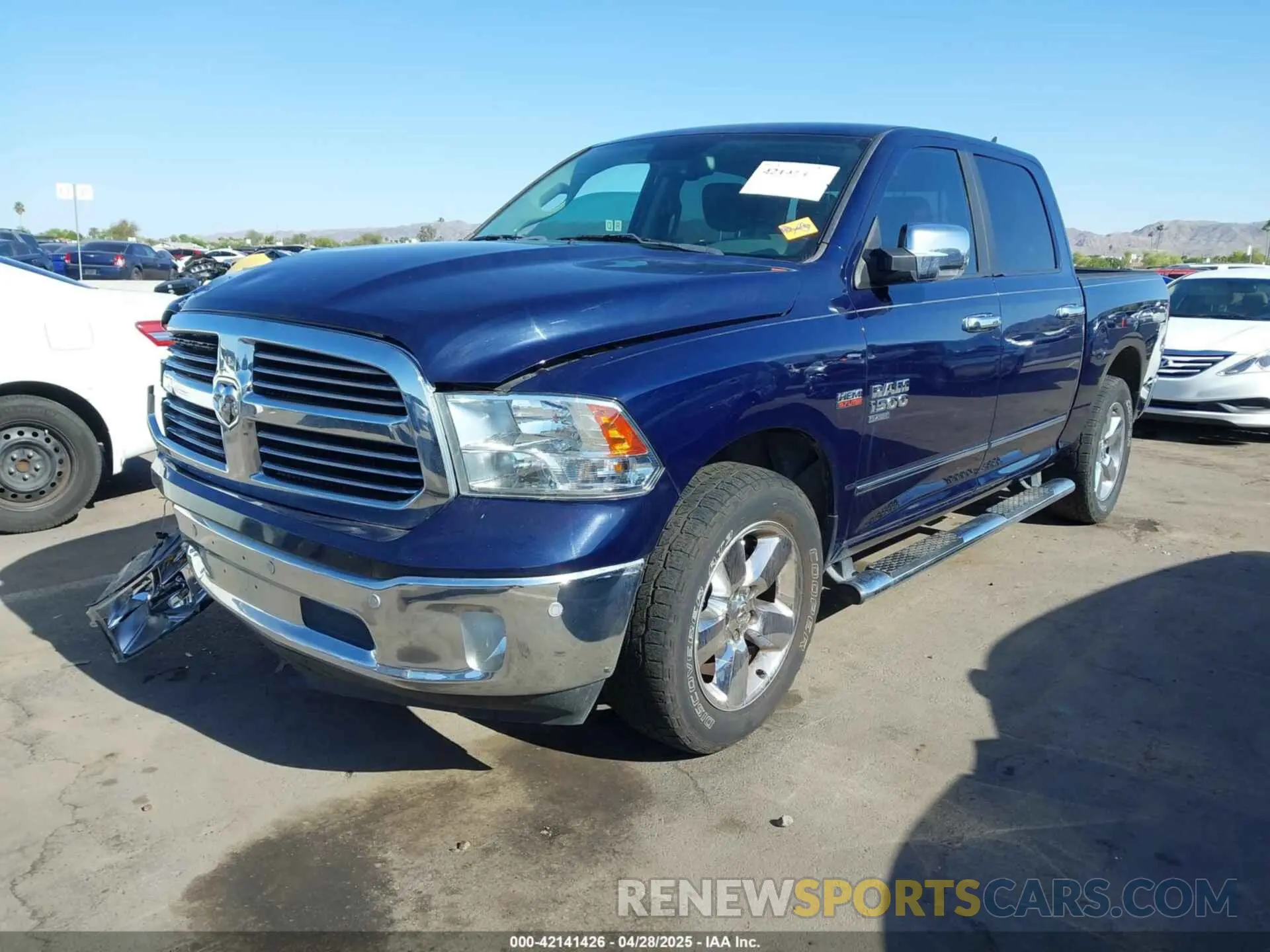 2 Photograph of a damaged car 1C6RR7LT3KS600134 RAM 1500 CLASSIC 2019