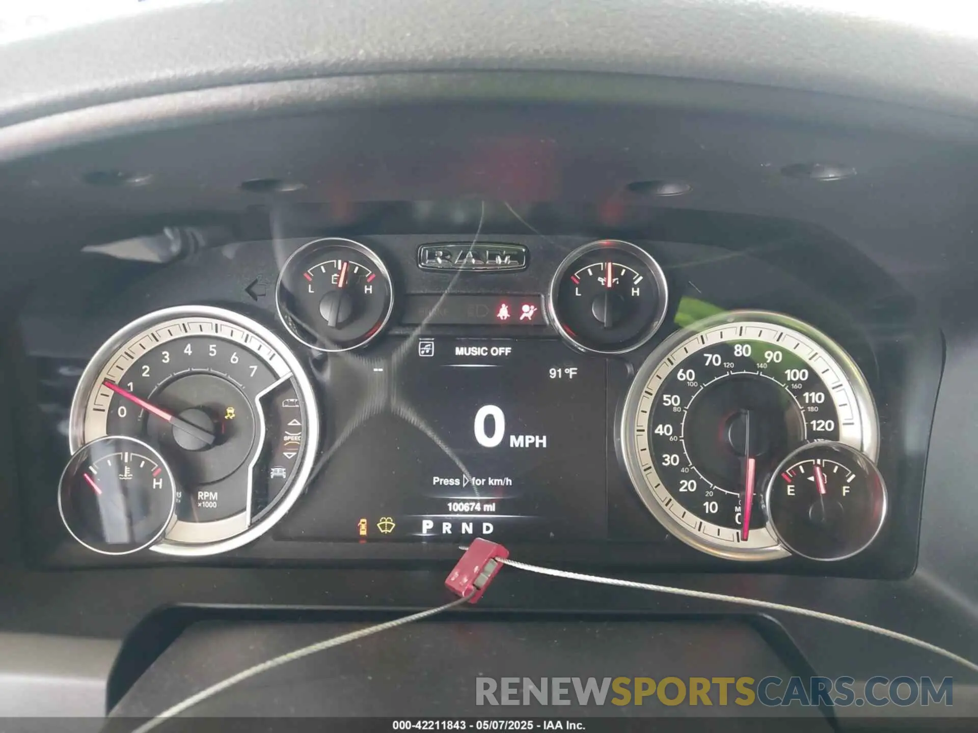 7 Photograph of a damaged car 1C6RR7LT7KS665780 RAM 1500 CLASSIC 2019