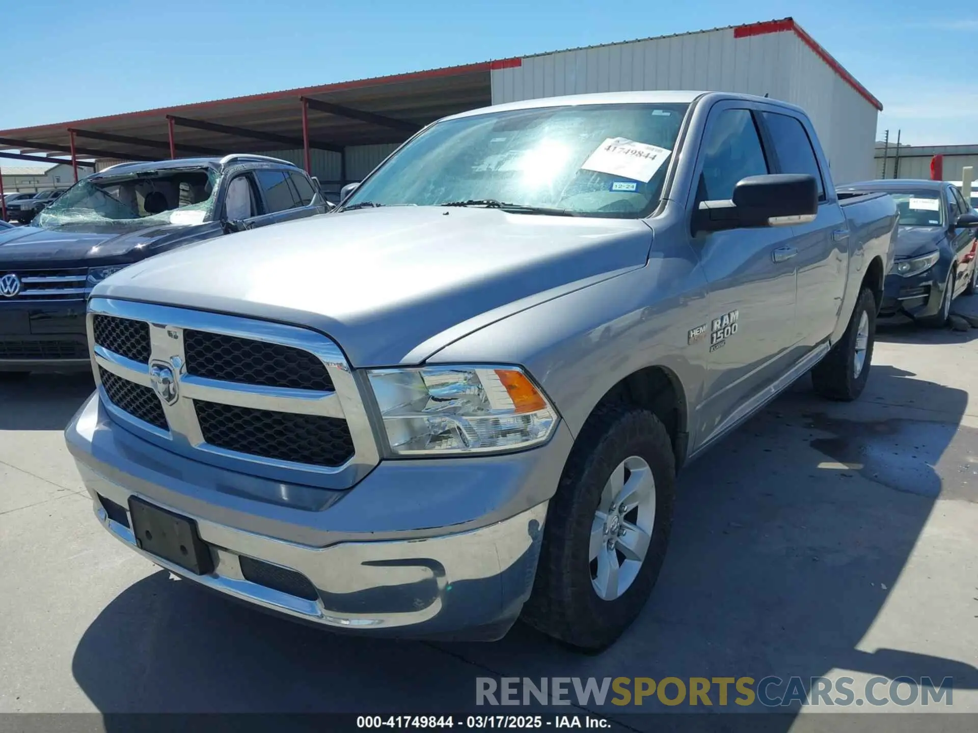2 Photograph of a damaged car 1C6RR7LT8KS605782 RAM 1500 CLASSIC 2019